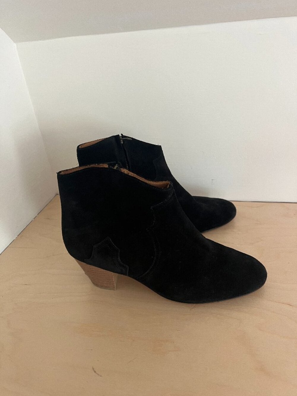 Isabel Marant Black Suede Booties - Size 39
